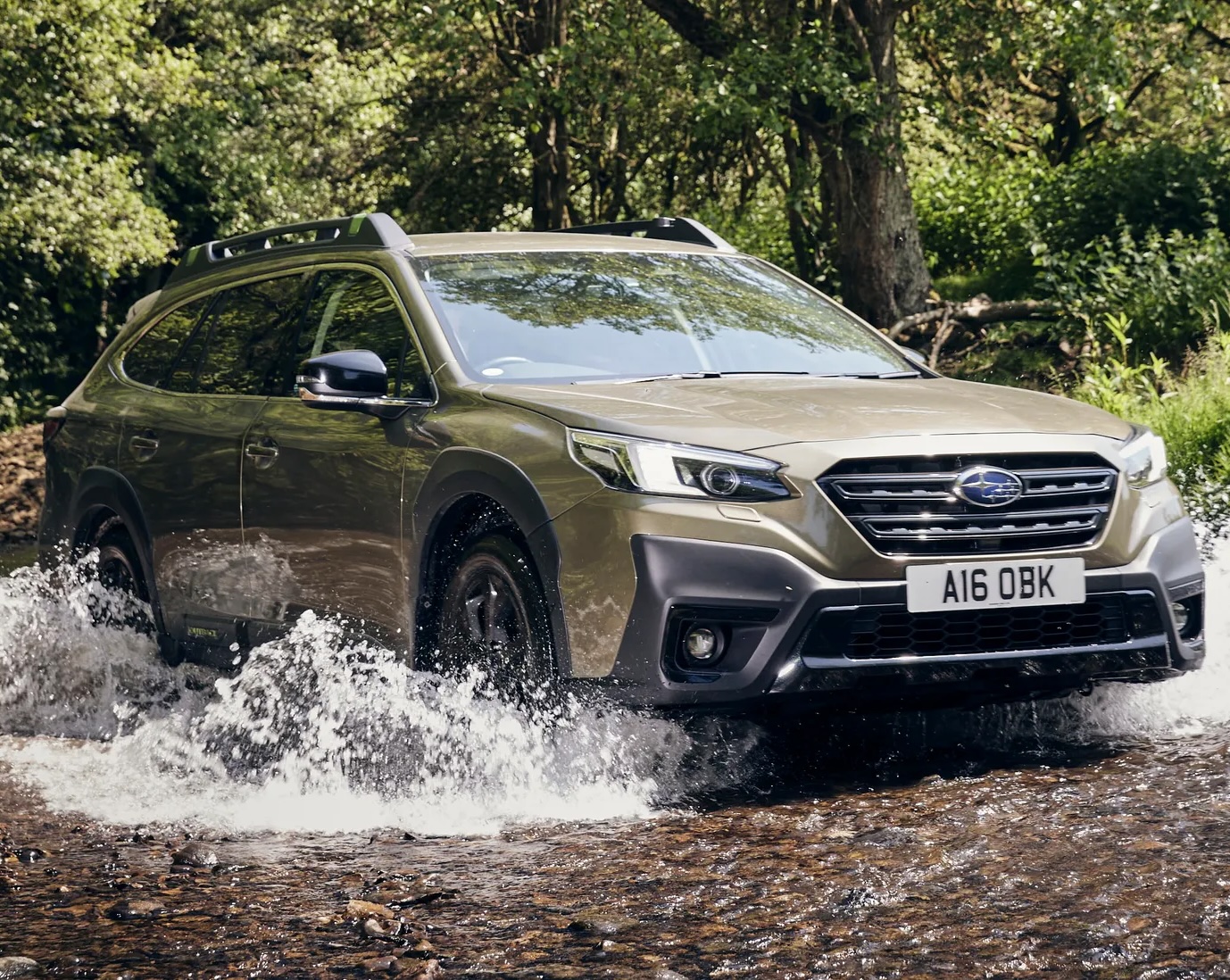 Subaru Outback wagon on a mountain road